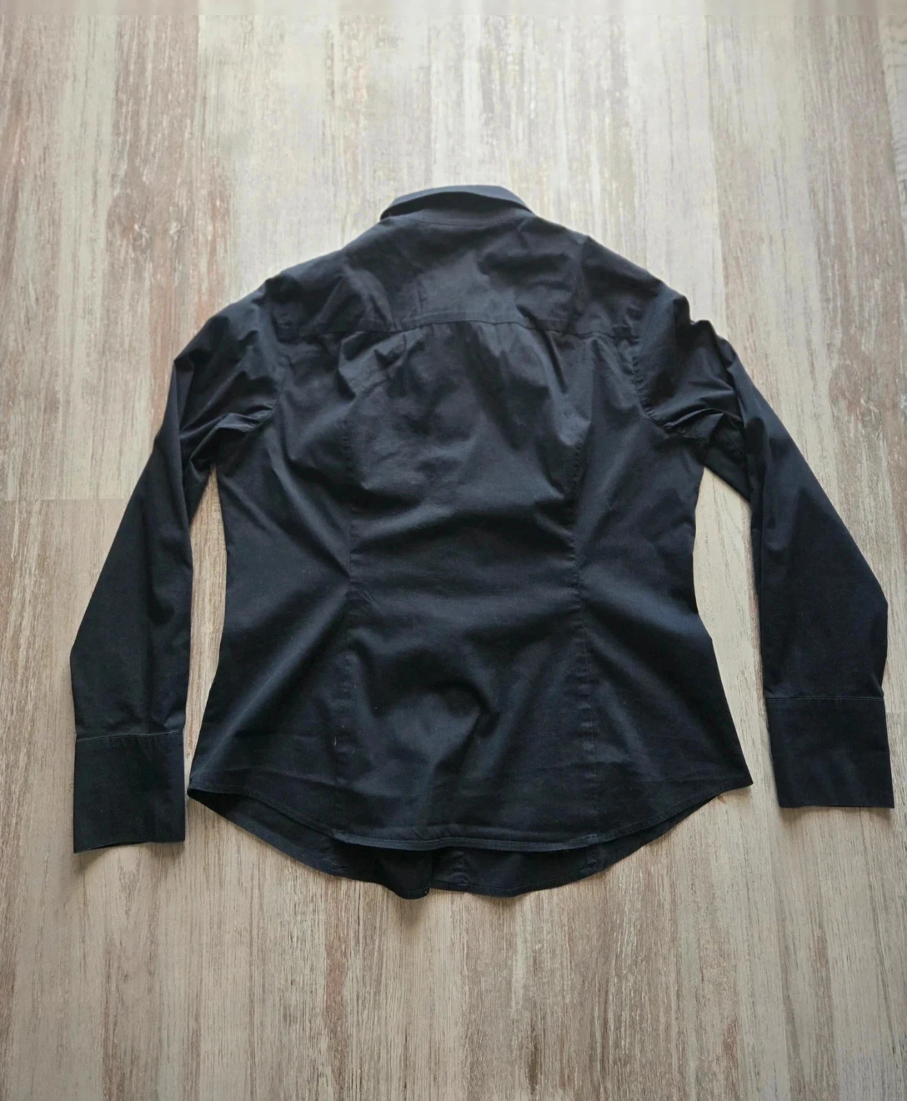 Women's black ruffled blouse size 42 – photo 3